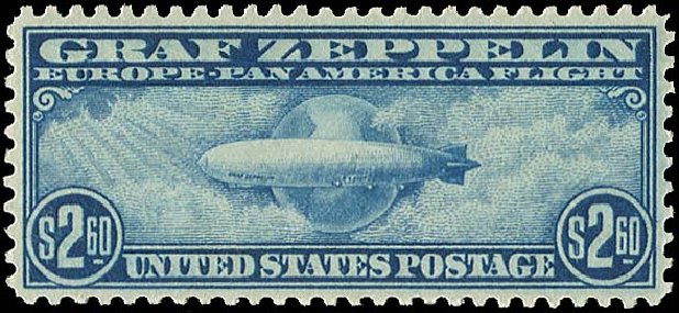 US Stamps Value Scott Catalogue #C15: 1930 US$2.60 Air Graf Zeppelin. Regency-Superior, Nov 2014, Sale 108, Lot 1107