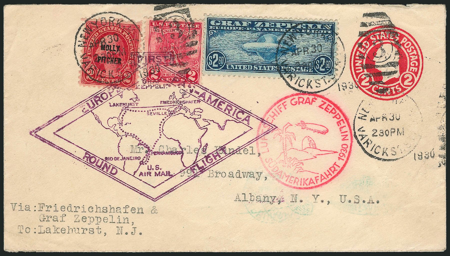 Price of US Stamps Scott Cat. #C15 - US$2.60 1930 Air Graf Zeppelin. Robert Siegel Auction Galleries, Dec 2010, Sale 1003, Lot 5097