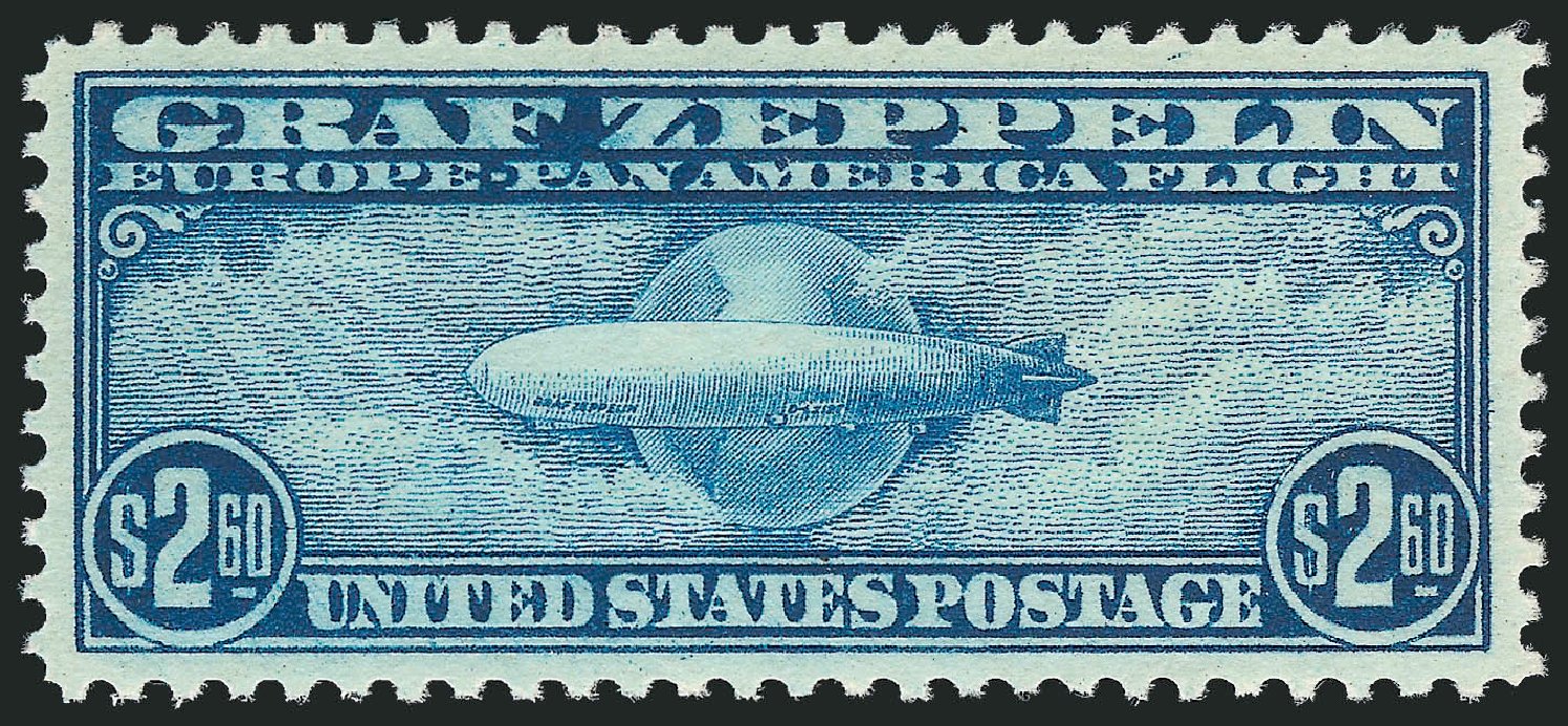 Value of US Stamps Scott Cat. # C15: 1930 US$2.60 Air Graf Zeppelin. Robert Siegel Auction Galleries, Oct 2011, Sale 1014, Lot 2197