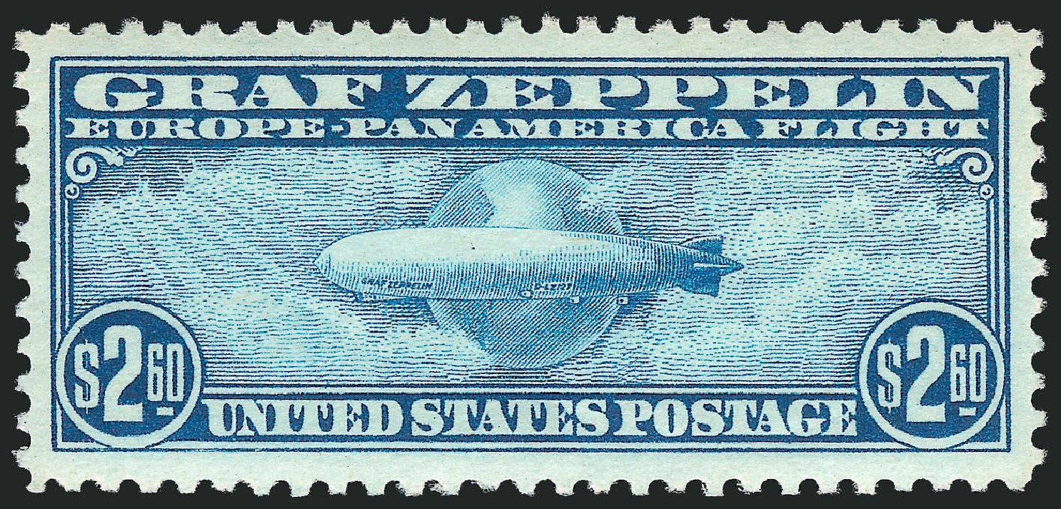 Cost of US Stamps Scott Catalogue # C15 - US$2.60 1930 Air Graf Zeppelin. Robert Siegel Auction Galleries, Mar 2012, Sale 1019, Lot 927