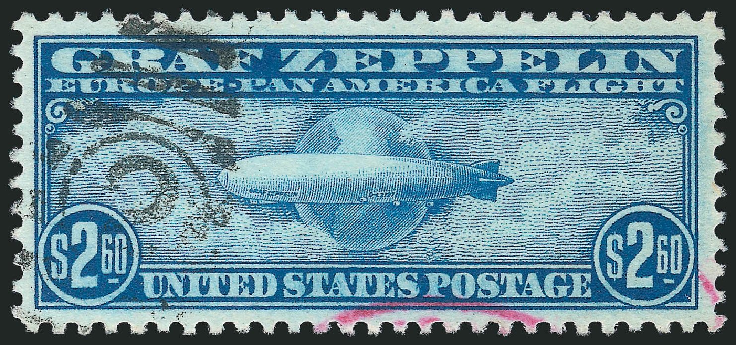 Cost of US Stamps Scott Catalog #C15: 1930 US$2.60 Air Graf Zeppelin. Robert Siegel Auction Galleries, Jul 2013, Sale 1050, Lot 727