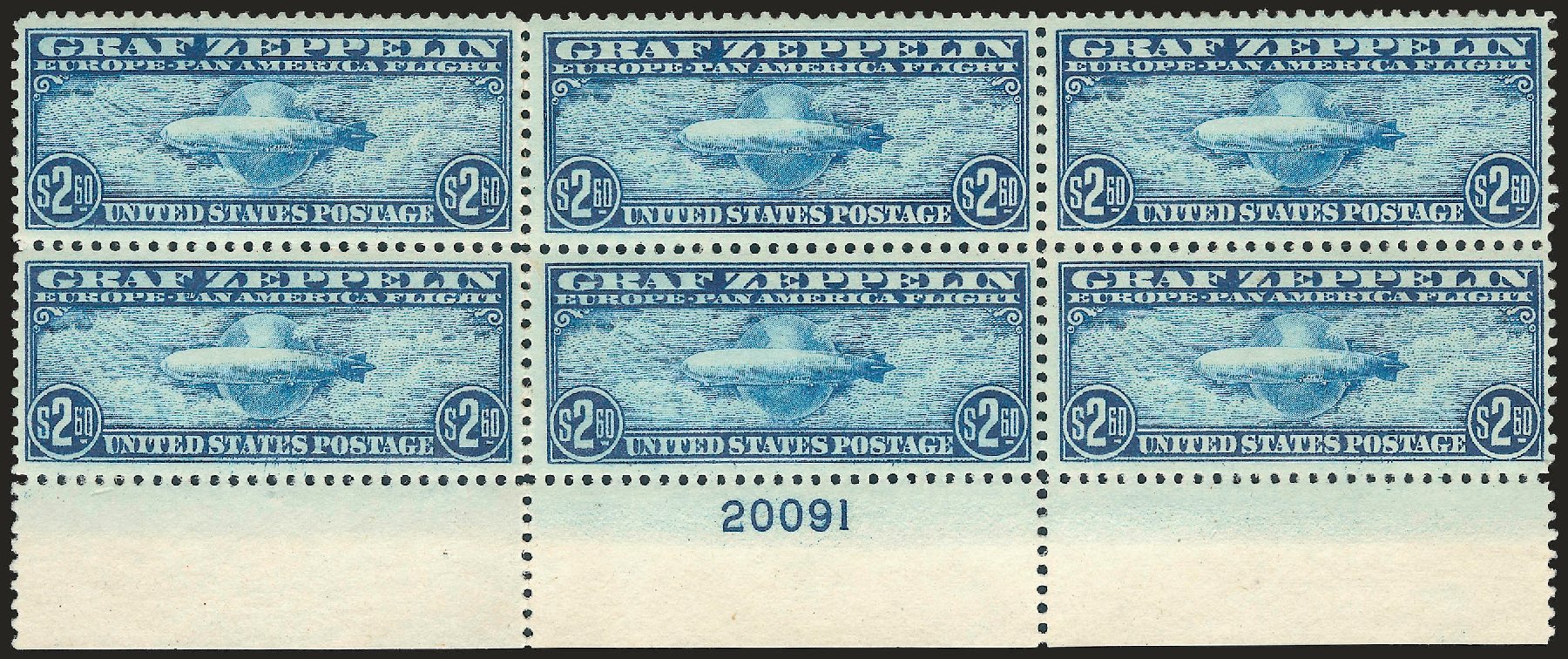 Price of US Stamps Scott Catalogue C15: 1930 US$2.60 Air Graf Zeppelin. Robert Siegel Auction Galleries, Apr 2009, Sale 971, Lot 1957