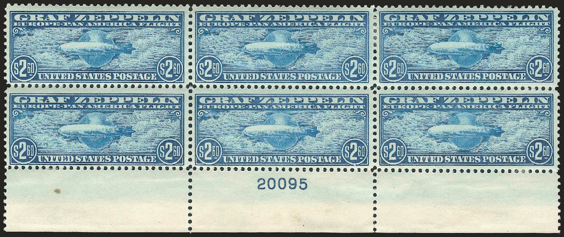 Costs of US Stamp Scott Catalogue # C15: 1930 US$2.60 Air Graf Zeppelin. Robert Siegel Auction Galleries, Apr 2009, Sale 971, Lot 1967