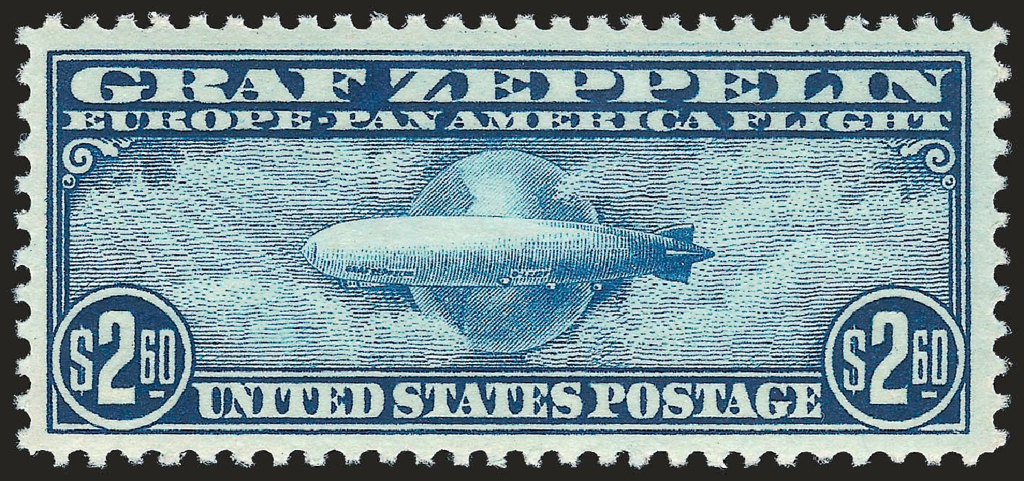 US Stamp Prices Scott Catalogue C15: 1930 US$2.60 Air Graf Zeppelin. Robert Siegel Auction Galleries, Dec 2009, Sale 982, Lot 6057