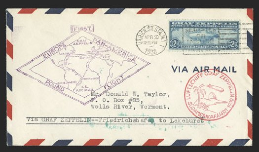 US Stamps Price Scott Cat. #C15: US$2.60 1930 Air Graf Zeppelin. Spink Shreves Galleries, Jul 2012, Sale 140, Lot 357