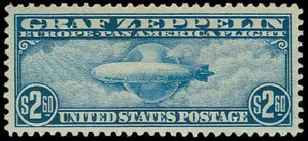 Value of US Stamp Scott Catalog # C15: US$2.60 1930 Air Graf Zeppelin. H.R. Harmer, Nov 2013, Sale 3004, Lot 1368