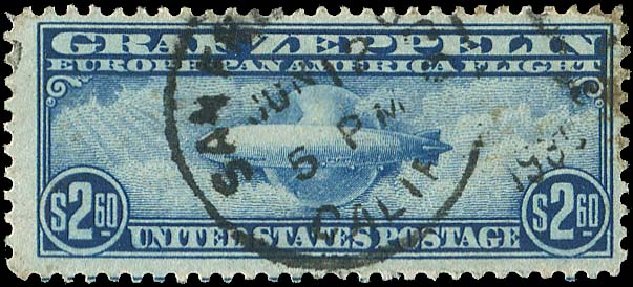 US Stamps Value Scott Cat. # C15: US$2.60 1930 Air Graf Zeppelin. Regency-Superior, Nov 2014, Sale 108, Lot 1108