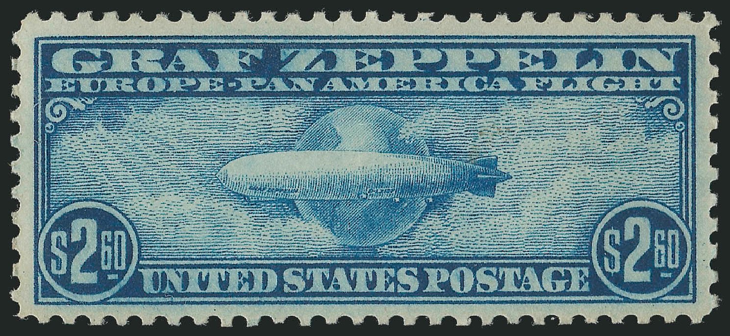 Value of US Stamps Scott # C15: 1930 US$2.60 Air Graf Zeppelin. Robert Siegel Auction Galleries, Dec 2012, Sale 1037, Lot 2228