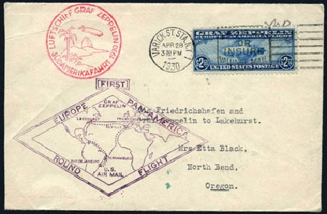 Price of US Stamps Scott Catalog C15 - US$2.60 1930 Air Graf Zeppelin. Harmer-Schau Auction Galleries, Jul 2010, Sale 86, Lot 619