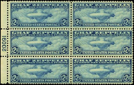 US Stamp Values Scott Cat. C15: US$2.60 1930 Air Graf Zeppelin. Harmer-Schau Auction Galleries, Feb 2012, Sale 92, Lot 1279