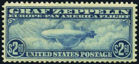 US Stamps Value Scott # C15 - 1930 US$2.60 Air Graf Zeppelin. Harmer-Schau Auction Galleries, May 2012, Sale 93, Lot 459