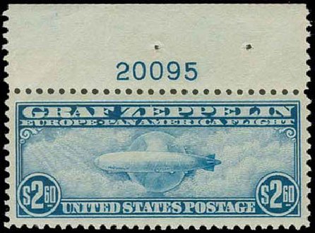 Cost of US Stamps Scott Cat. C15 - 1930 US$2.60 Air Graf Zeppelin. H.R. Harmer, Nov 2013, Sale 3004, Lot 1369