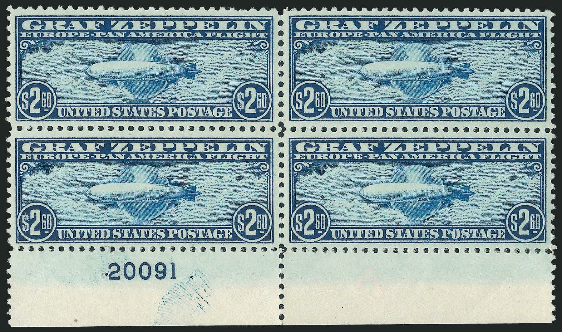 Value of US Stamp Scott Catalog C15: 1930 US$2.60 Air Graf Zeppelin. Robert Siegel Auction Galleries, Oct 2011, Sale 1014, Lot 2199