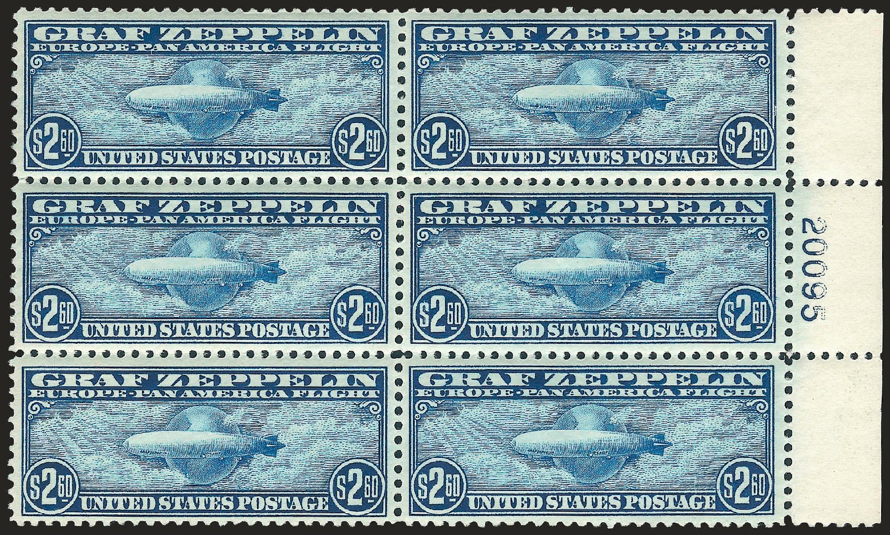 Costs of US Stamp Scott Catalog C15 - 1930 US$2.60 Air Graf Zeppelin. Robert Siegel Auction Galleries, Apr 2009, Sale 971, Lot 1969