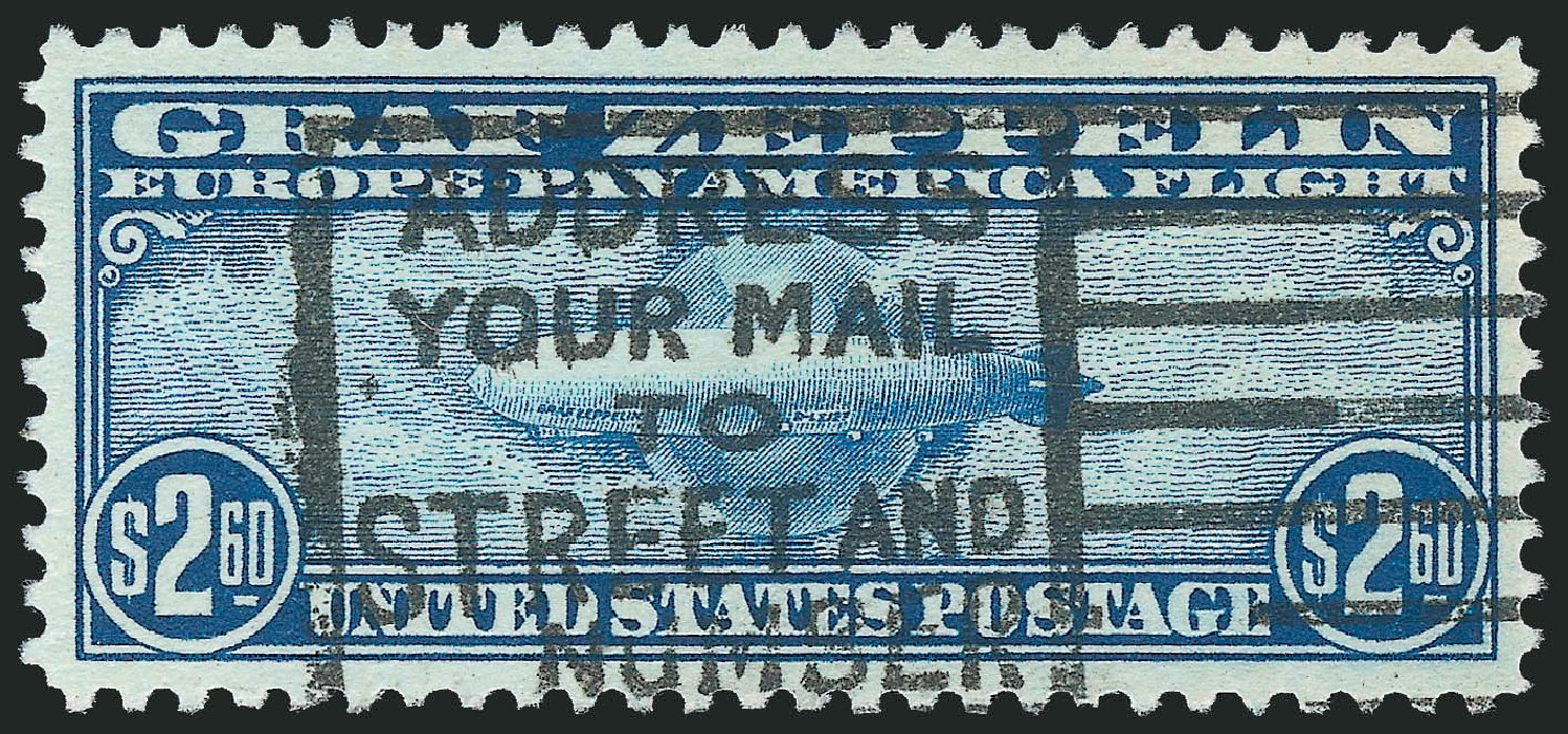 Cost of US Stamp Scott Catalog C15: US$2.60 1930 Air Graf Zeppelin. Robert Siegel Auction Galleries, Dec 2009, Sale 982, Lot 6059