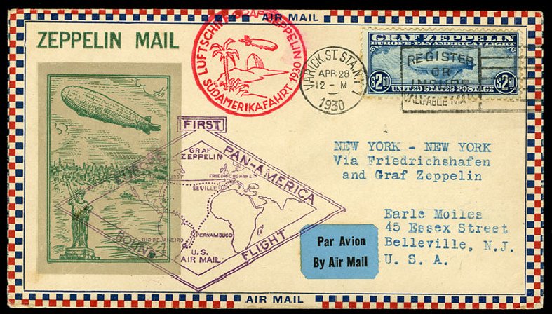 US Stamps Prices Scott Cat. #C15: 1930 US$2.60 Air Graf Zeppelin. Cherrystone Auctions, Jun 2014, Sale 201406, Lot 120