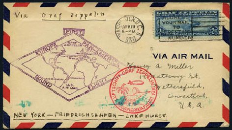 Prices of US Stamps Scott Cat. #C15: US$2.60 1930 Air Graf Zeppelin. Harmer-Schau Auction Galleries, May 2012, Sale 93, Lot 460