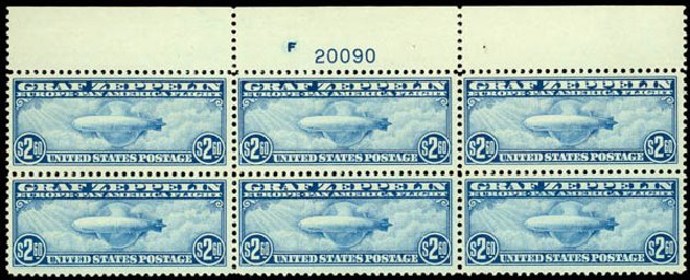 US Stamps Prices Scott Cat. # C15: US$2.60 1930 Air Graf Zeppelin. Daniel Kelleher Auctions, Mar 2013, Sale 635, Lot 780