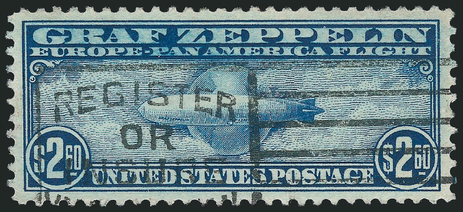 US Stamp Values Scott Catalog # C15 - 1930 US$2.60 Air Graf Zeppelin. Robert Siegel Auction Galleries, Oct 2011, Sale 1014, Lot 2200