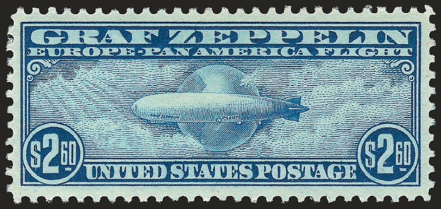 US Stamp Prices Scott Catalog #C15 - 1930 US$2.60 Air Graf Zeppelin. Robert Siegel Auction Galleries, Jun 2010, Sale 992, Lot 2590