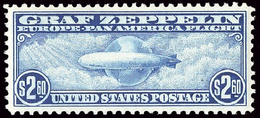 Prices of US Stamp Scott #C15: 1930 US$2.60 Air Graf Zeppelin. Spink Shreves Galleries, Jan 2014, Sale 146, Lot 500