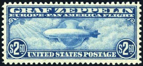 Prices of US Stamps Scott Catalog C15: US$2.60 1930 Air Graf Zeppelin. Harmer-Schau Auction Galleries, Feb 2010, Sale 84, Lot 1771
