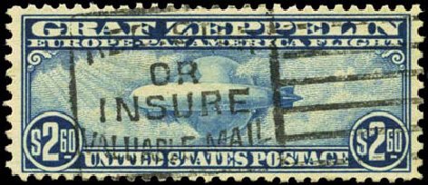 Prices of US Stamps Scott Cat. # C15 - 1930 US$2.60 Air Graf Zeppelin. Harmer-Schau Auction Galleries, Feb 2012, Sale 92, Lot 1281
