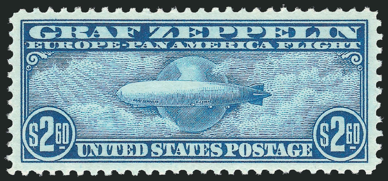 US Stamps Value Scott Catalogue # C15: 1930 US$2.60 Air Graf Zeppelin. Robert Siegel Auction Galleries, Nov 2012, Sale 1034, Lot 531