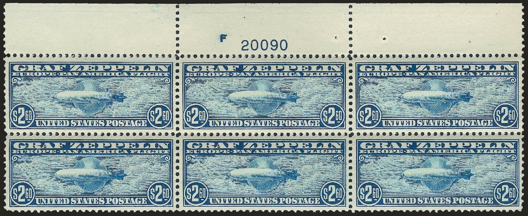 Costs of US Stamps Scott Catalogue C15: 1930 US$2.60 Air Graf Zeppelin. Robert Siegel Auction Galleries, Apr 2009, Sale 971, Lot 1951