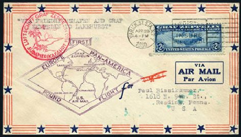 Price of US Stamp Scott C15 - US$2.60 1930 Air Graf Zeppelin. Harmer-Schau Auction Galleries, Feb 2010, Sale 84, Lot 1774