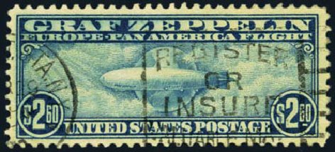 Price of US Stamps Scott Catalog #C15: 1930 US$2.60 Air Graf Zeppelin. Harmer-Schau Auction Galleries, Aug 2012, Sale 94, Lot 1734