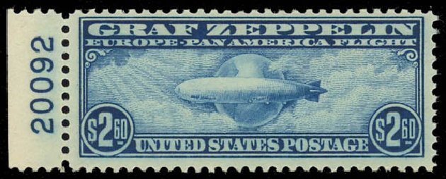 Prices of US Stamp Scott Cat. # C15 - US$2.60 1930 Air Graf Zeppelin. Daniel Kelleher Auctions, Jul 2011, Sale 625, Lot 1134
