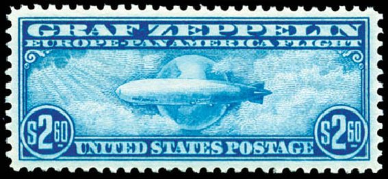 US Stamps Prices Scott Catalog #C15 - US$2.60 1930 Air Graf Zeppelin. Schuyler J. Rumsey Philatelic Auctions, Apr 2015, Sale 60, Lot 2484