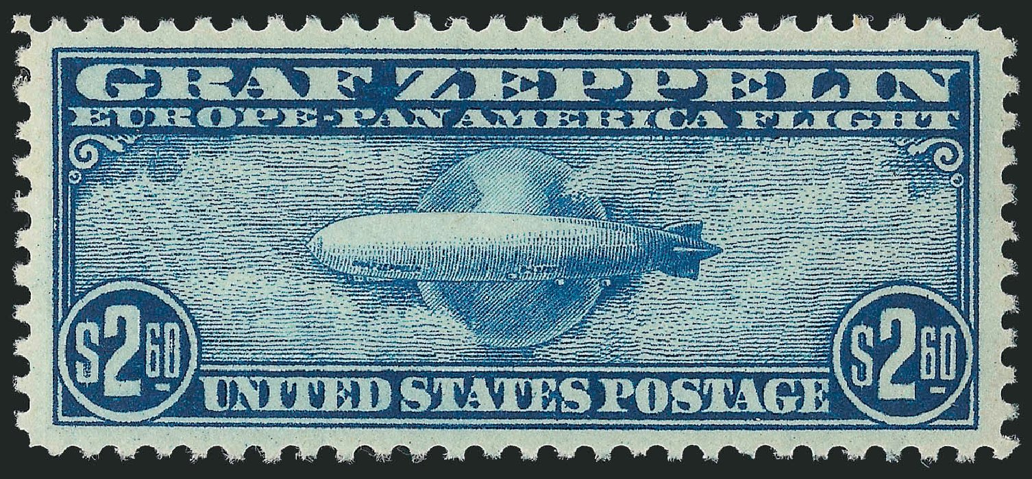 US Stamp Value Scott Cat. #C15 - 1930 US$2.60 Air Graf Zeppelin. Robert Siegel Auction Galleries, Mar 2013, Sale 1040, Lot 2084