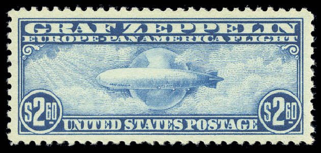 Prices of US Stamps Scott #C15 - US$2.60 1930 Air Graf Zeppelin. Matthew Bennett International, Sep 2010, Sale 331, Lot 875