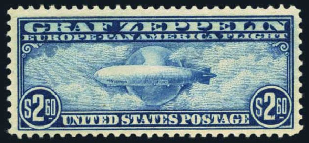 Price of US Stamps Scott C15 - US$2.60 1930 Air Graf Zeppelin. Harmer-Schau Auction Galleries, Aug 2014, Sale 102, Lot 2165