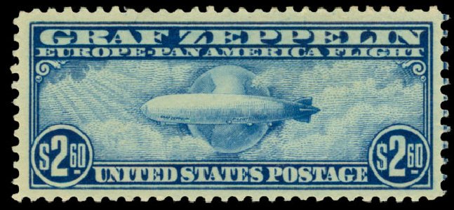 US Stamps Prices Scott C15 - US$2.60 1930 Air Graf Zeppelin. Daniel Kelleher Auctions, Dec 2013, Sale 640, Lot 525