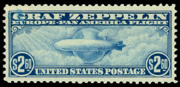 US Stamps Value Scott Catalogue #C15 - US$2.60 1930 Air Graf Zeppelin. Daniel Kelleher Auctions, Oct 2014, Sale 660, Lot 2515