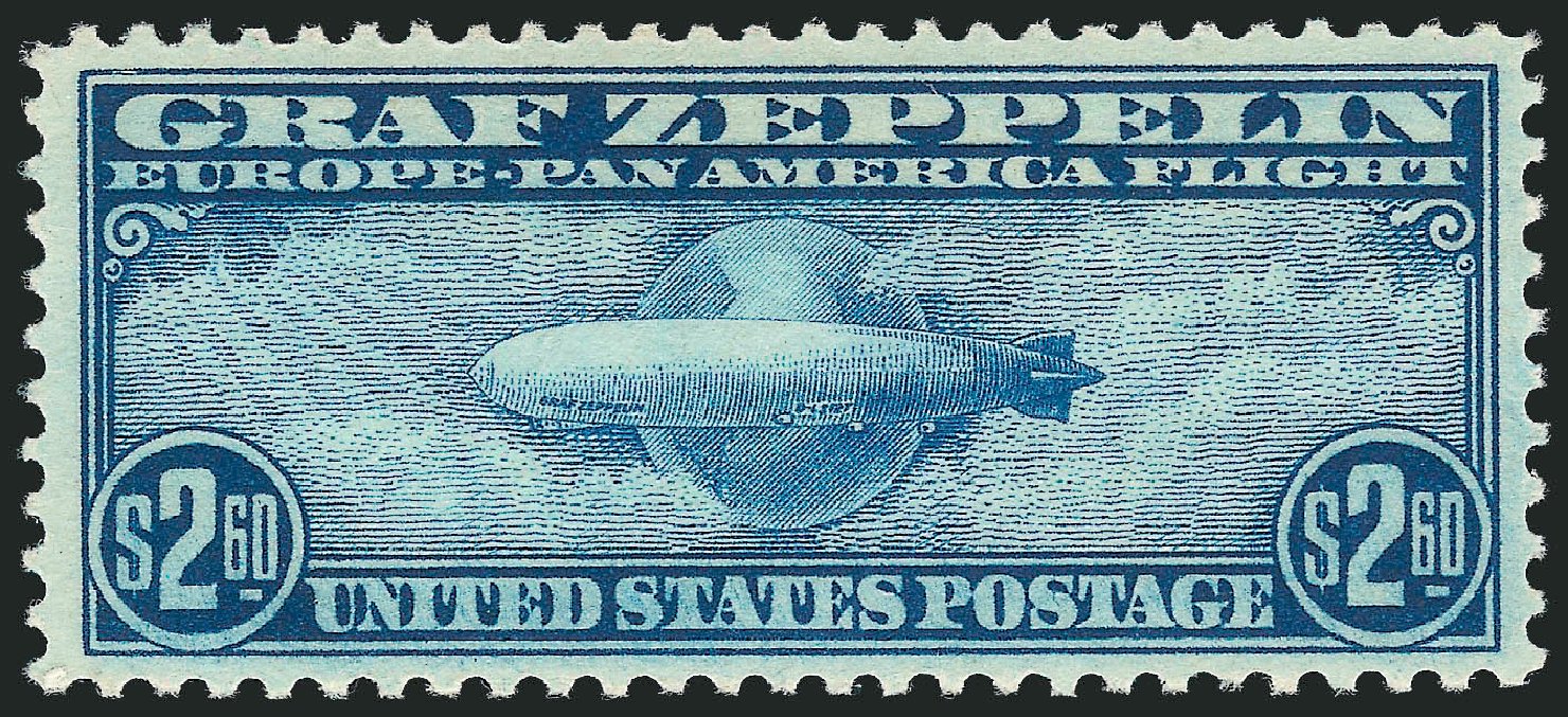 Costs of US Stamps Scott Catalogue # C15 - US$2.60 1930 Air Graf Zeppelin. Robert Siegel Auction Galleries, Mar 2013, Sale 1040, Lot 2085