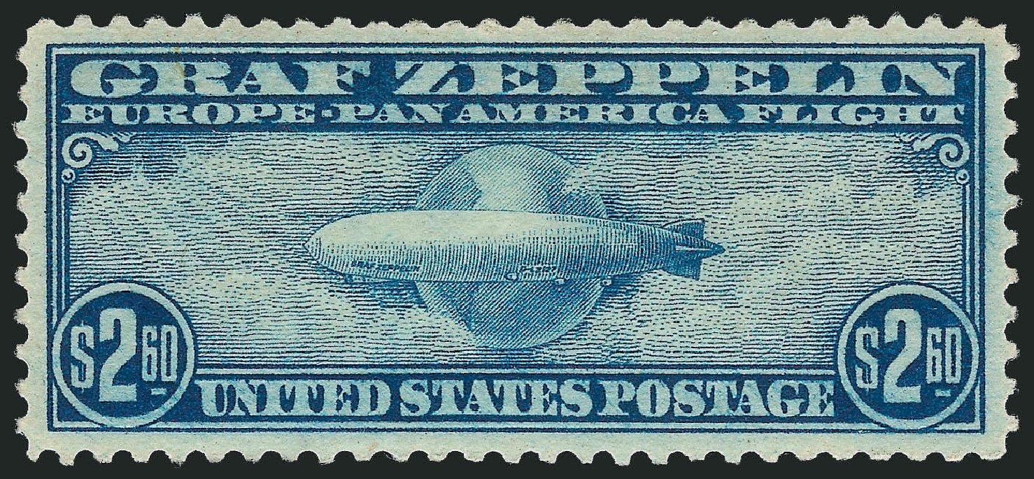 Value of US Stamps Scott Catalogue C15 - 1930 US$2.60 Air Graf Zeppelin. Robert Siegel Auction Galleries, Jul 2013, Sale 1050, Lot 725