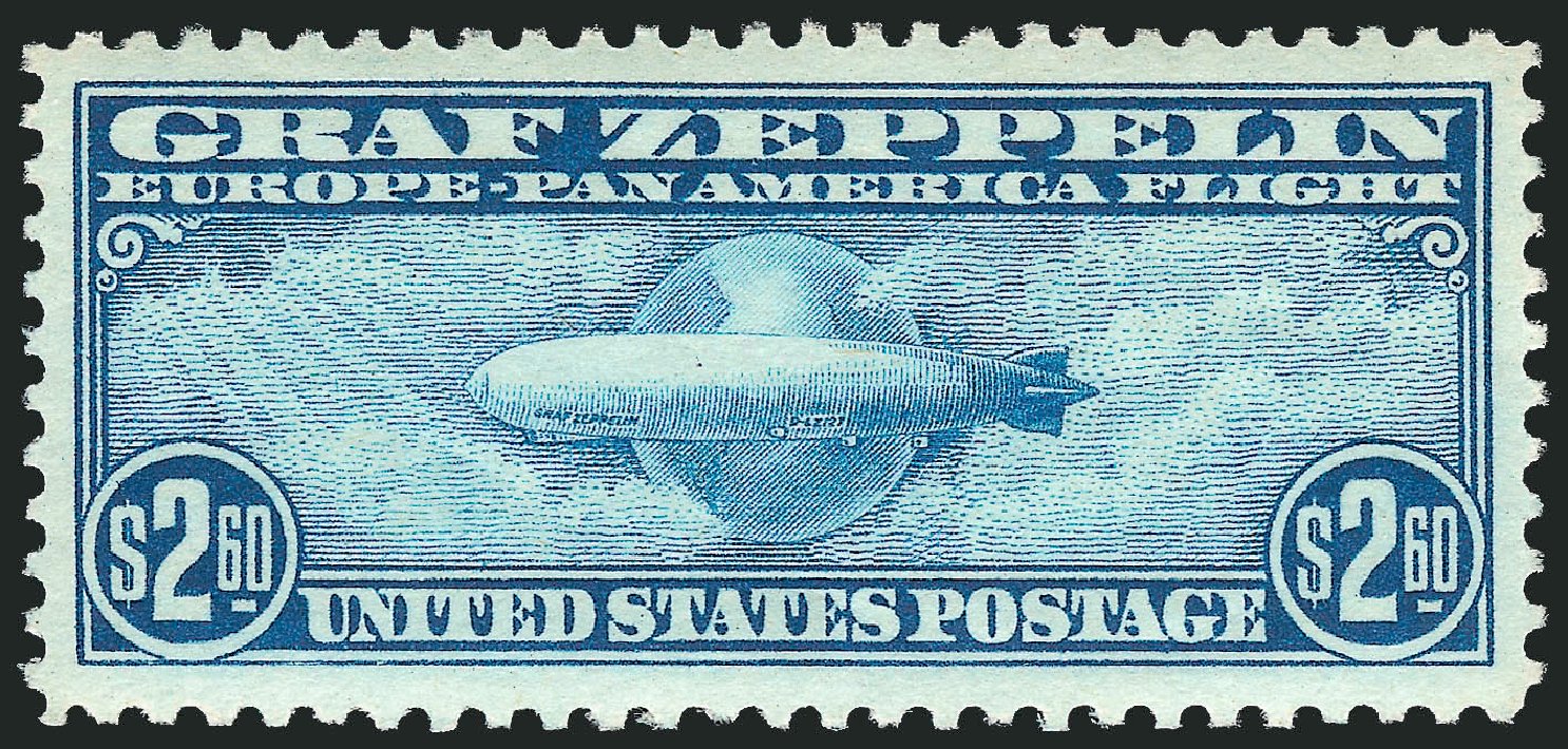 Prices of US Stamp Scott #C15 - 1930 US$2.60 Air Graf Zeppelin. Robert Siegel Auction Galleries, Dec 2014, Sale 1090, Lot 1615