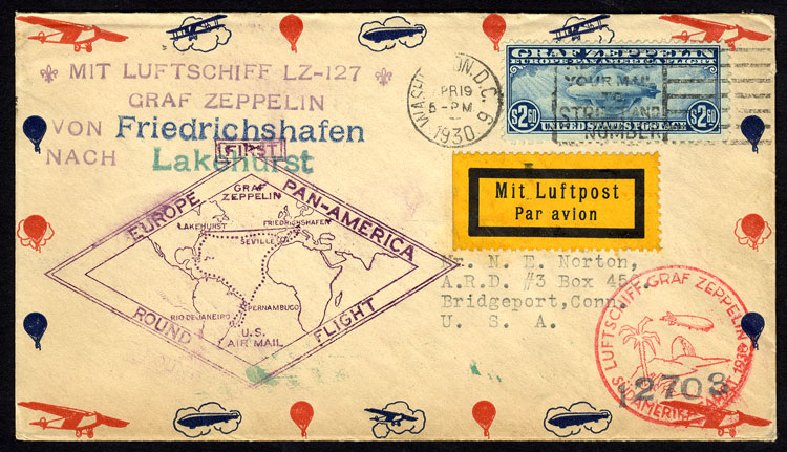 US Stamp Price Scott C15 - US$2.60 1930 Air Graf Zeppelin. Cherrystone Auctions, Jun 2009, Sale 200906, Lot 382