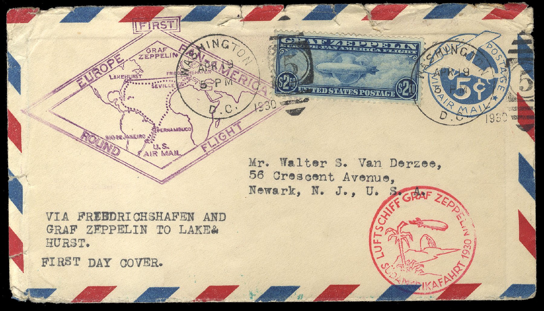 Costs of US Stamp Scott Catalogue C15: 1930 US$2.60 Air Graf Zeppelin. Cherrystone Auctions, Apr 2011, Sale 201104, Lot 1052