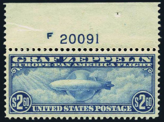 Cost of US Stamp Scott Catalog #C15 - 1930 US$2.60 Air Graf Zeppelin. Harmer-Schau Auction Galleries, Oct 2013, Sale 99, Lot 252