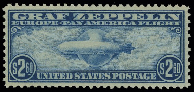 US Stamp Price Scott Cat. # C15: 1930 US$2.60 Air Graf Zeppelin. H.R. Harmer, May 2014, Sale 3005, Lot 1402