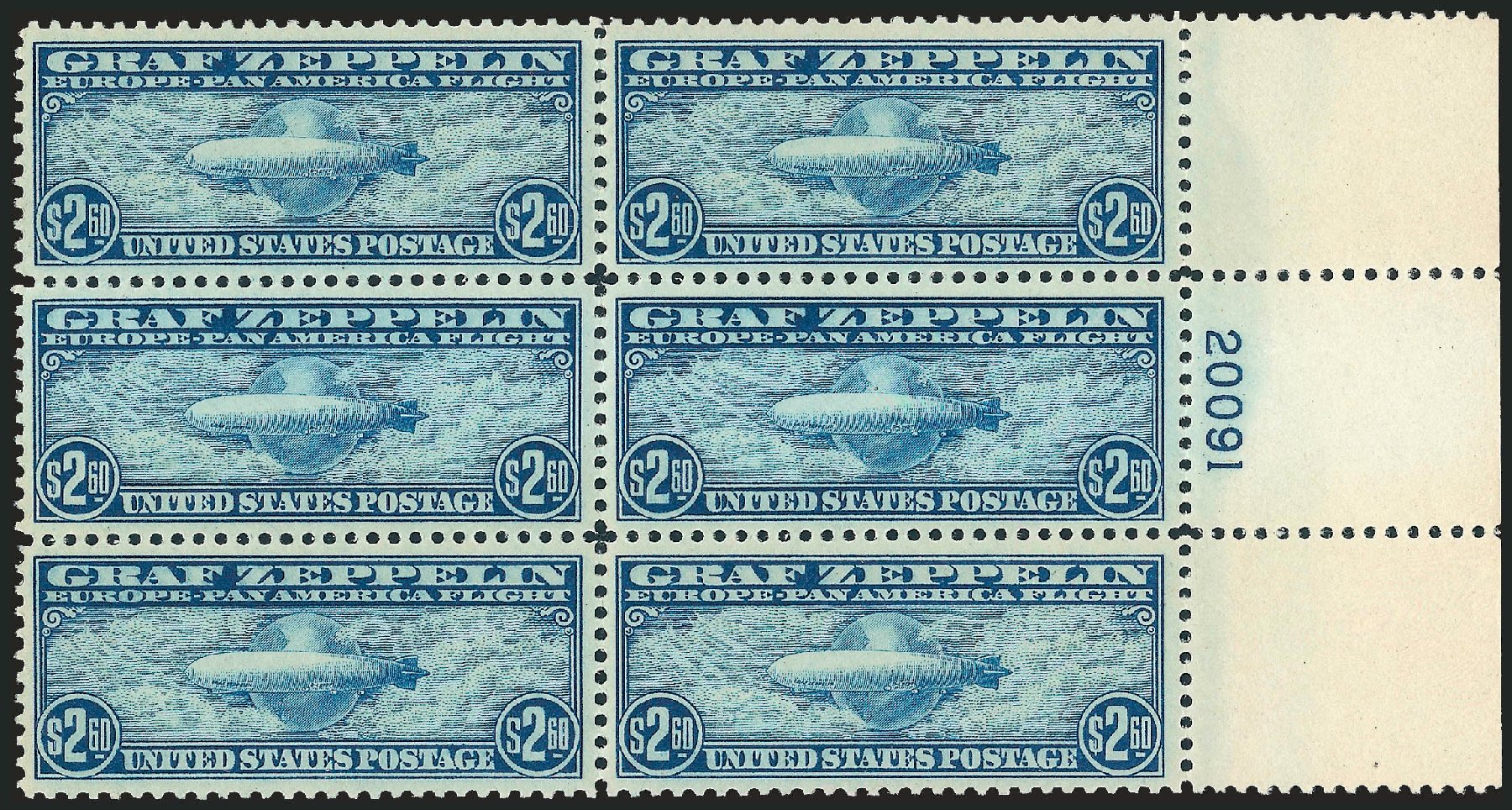 Values of US Stamp Scott C15 - US$2.60 1930 Air Graf Zeppelin. Robert Siegel Auction Galleries, Apr 2010, Sale 984, Lot 1082