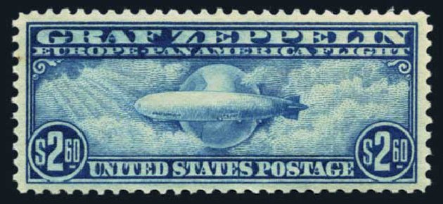 Price of US Stamp Scott Catalog C15: 1930 US$2.60 Air Graf Zeppelin. Harmer-Schau Auction Galleries, Aug 2014, Sale 102, Lot 2163