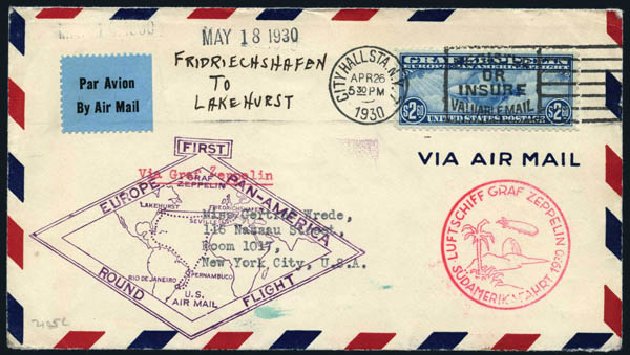 Price of US Stamps Scott Catalog C15: 1930 US$2.60 Air Graf Zeppelin. Harmer-Schau Auction Galleries, Oct 2009, Sale 83, Lot 483