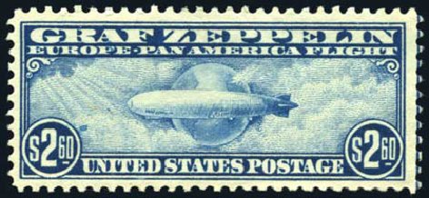 US Stamp Prices Scott Cat. #C15 - US$2.60 1930 Air Graf Zeppelin. Harmer-Schau Auction Galleries, Apr 2010, Sale 85, Lot 333