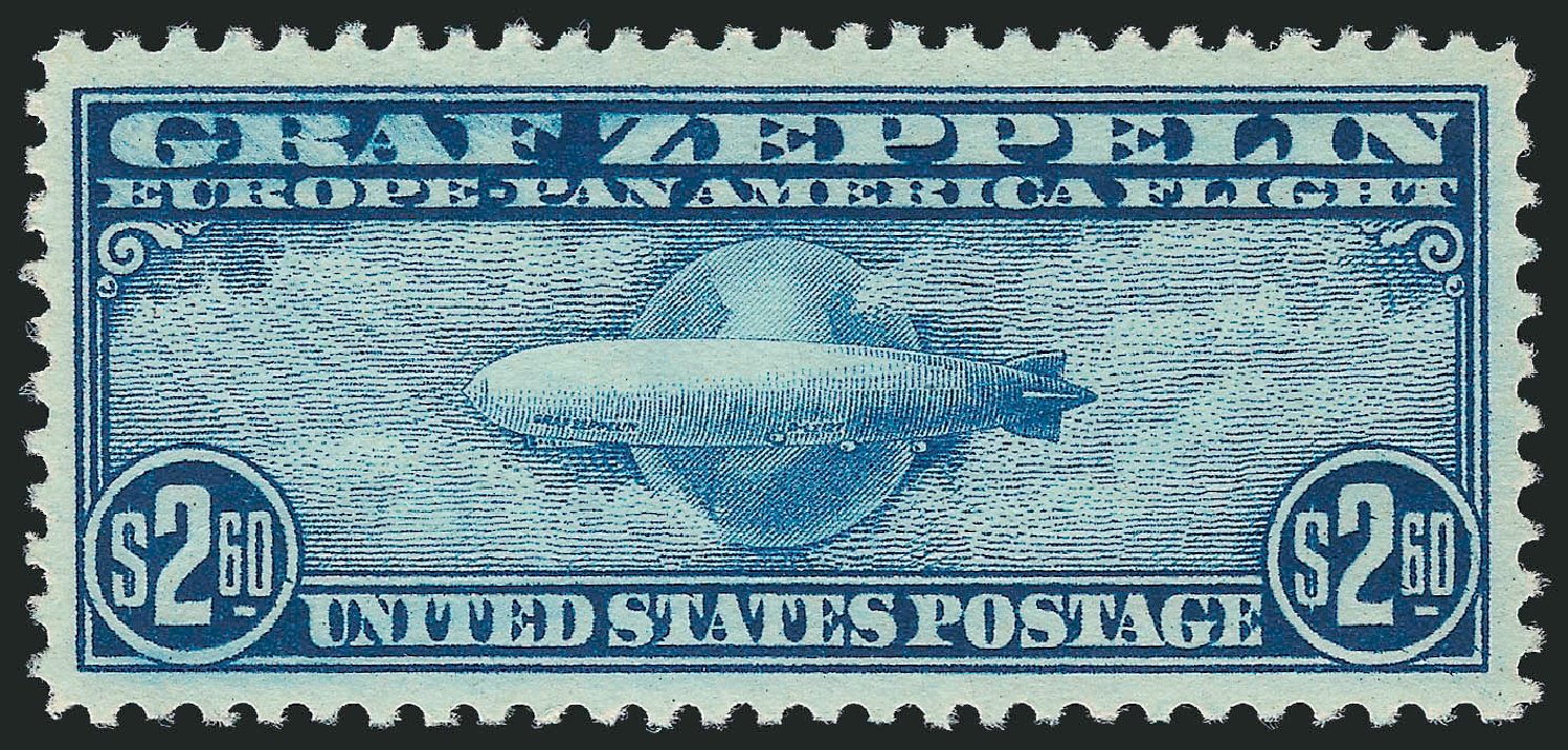 Values of US Stamps Scott C15: 1930 US$2.60 Air Graf Zeppelin. Robert Siegel Auction Galleries, Oct 2011, Sale 1014, Lot 2193